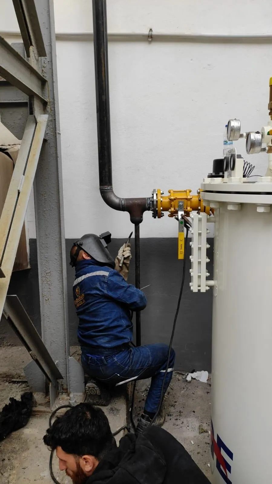 Kaynaklı doğalgaz hattı bağlantısı